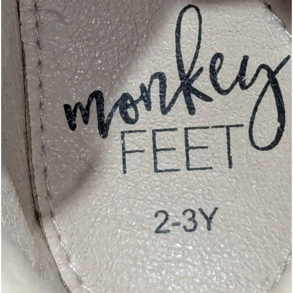 Monkey Feet USA silver High Top Sneaker Ankle Boot Toddler Kid Little Girl 2-3